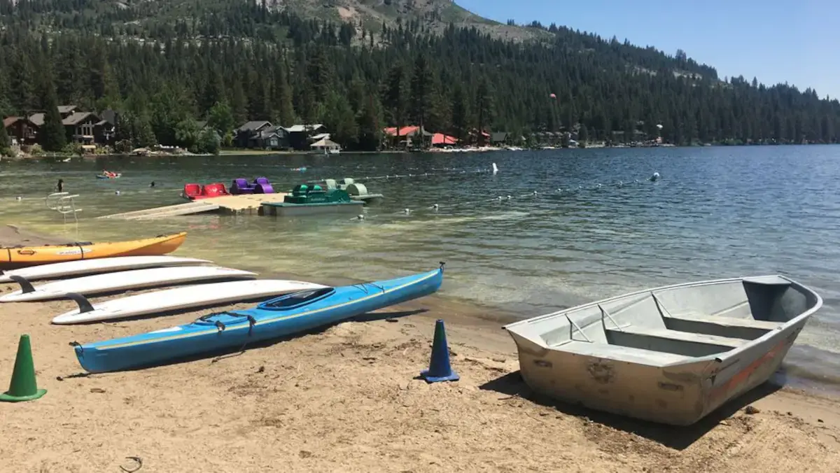 Kayaks at West End Beach