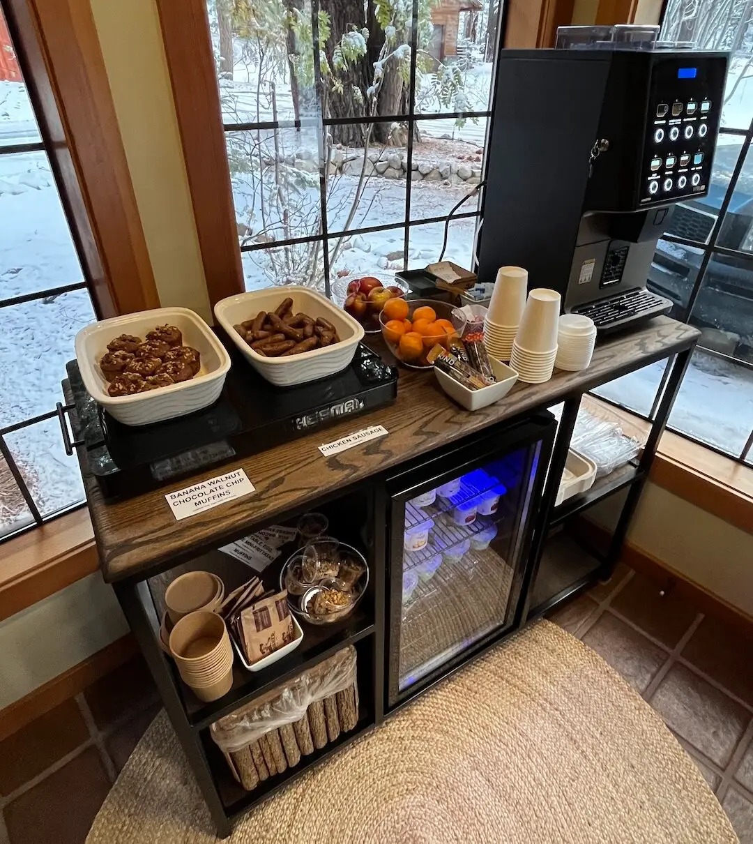 The breakfast bar