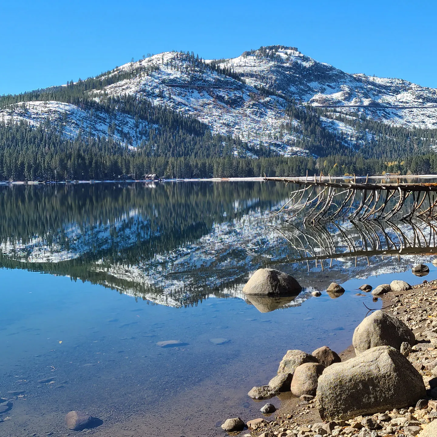 Donner Lake and Sierra peaks