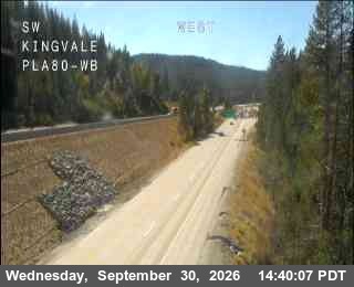Caltrans camera: I-80 westbound at Kingvale