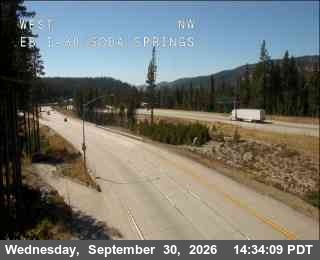 Caltrans camera: I-80 eastbound at Soda Springs